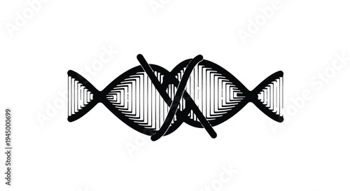Abstract representation of intertwined DNA strands symbolizing genetic connection and research.