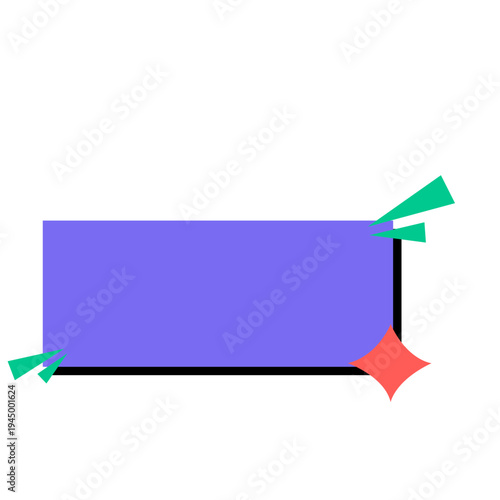 Decorated Rectangle Shape Title Box Graphic Element