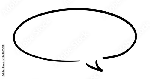 細いペンの手書き吹き出し_黒