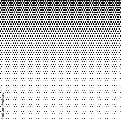 Abstract Dot Gradient: A mesmerizing gradient of dots transitions from dense black to sparse, creating a striking visual texture.