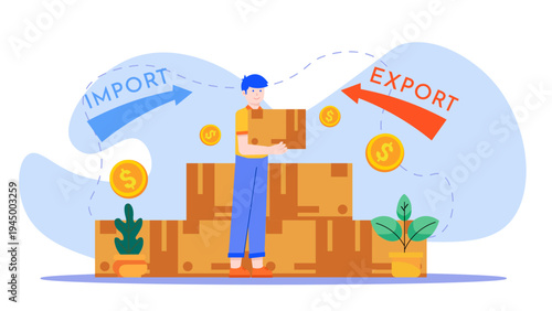 Logistics professional managing shipments for international trade