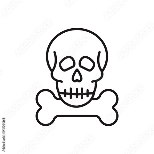 human bone icons  minimalist flat style design, human bone Vector illustration  on white background