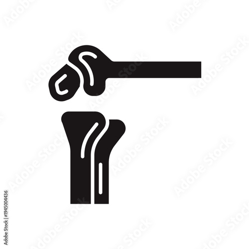 knee bone icons minimalist flat style design, knee bone Vector illustration on white background