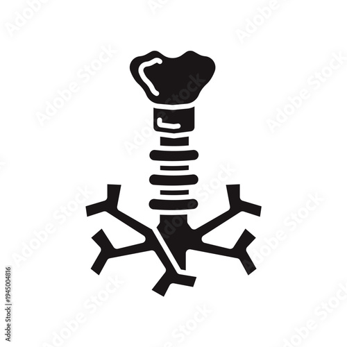 trachea icons minimalist flat style design, trachea Vector illustration on white background