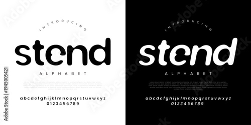 STEND modern lowercase rounded font for tech startup branding minimalist app interface and friendly corporate identity design