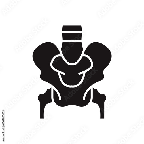 pelvis icons minimalist flat style design, pelvis Vector illustration on white background