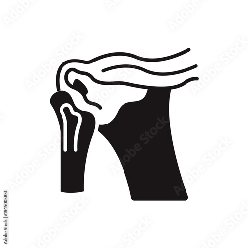 shoulder joint icons minimalist flat style design, shoulder joint Vector illustration on white background