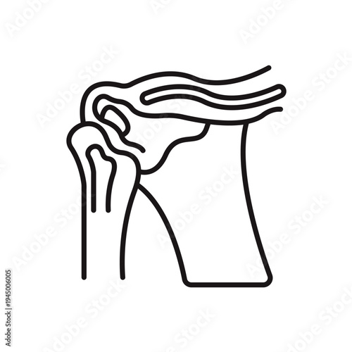 shoulder joint icons minimalist flat style design, shoulder joint Vector illustration on white background