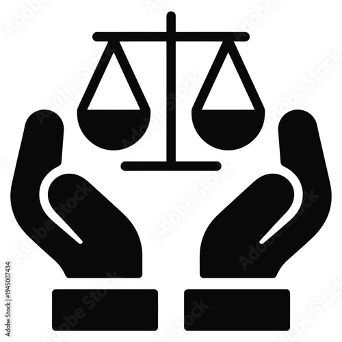 Scales of justice icon vector illustration