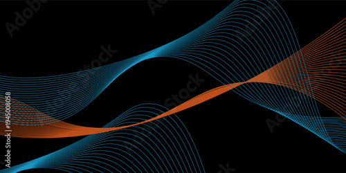 Royalty-free abstract blue orange background. High quality image. Light leaks. Can use overlay.