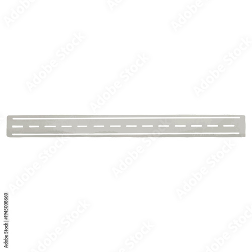 やさしい水彩風の道路イラスト｜道 ストリート 町並み ランドスケープ ナチュラル