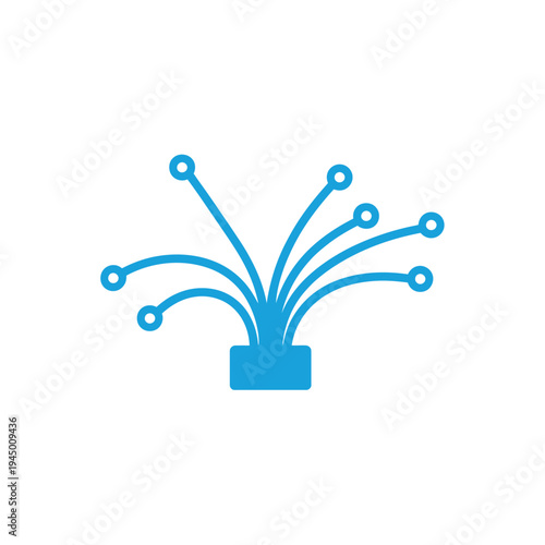 Blue water splash icon vector illustration design