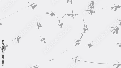 Aircraft in Formation Pattern Background vector illustration