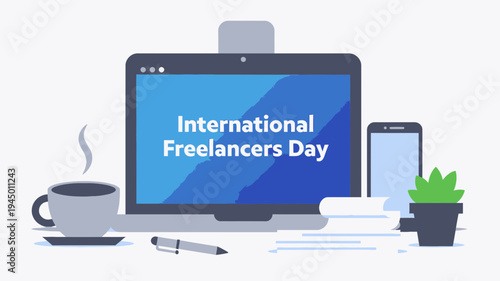 International Freelancers Day vector illustration