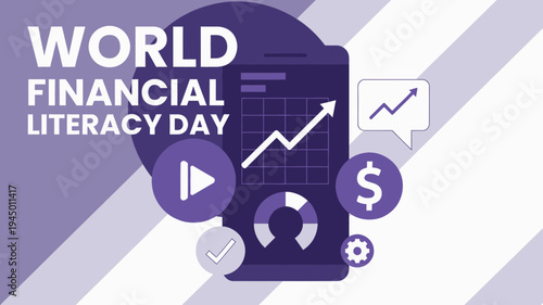 World Financial Literacy Day Design vector illustration
