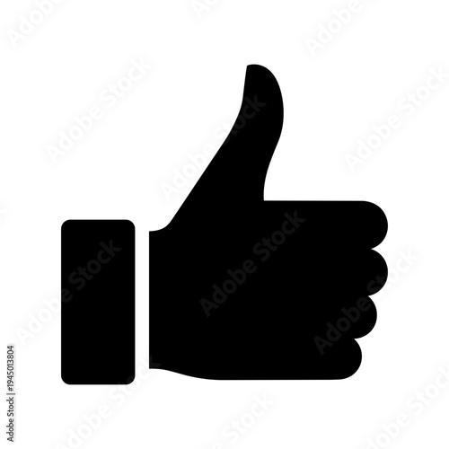 Thumbs Up Icon Gesture of Approval Like or Positive Feedback