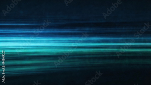 Billede på lærred Abstract blue motion blur gradient cyan teal glowing texture horizontal streaks