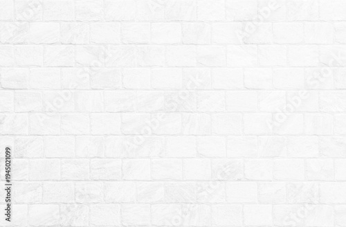 Kitchen wallpaper concept: Close up modern white brick tiles wall texture background, White brick wall texture background for stone tile block in grey light color wallpaper modern interior.