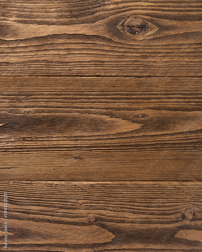 Naklejka premium Rustic wooden texture background, square natural wood table