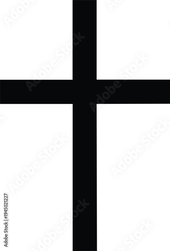 Christian cross black silhouette symbol for religion spirituality faith church worship prayer crucifixion holiness easter grace gospel blessing divine mercy salvation and hope