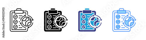 Sustainable icon set multiple style collection