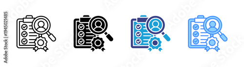 Standards icon set multiple style collection