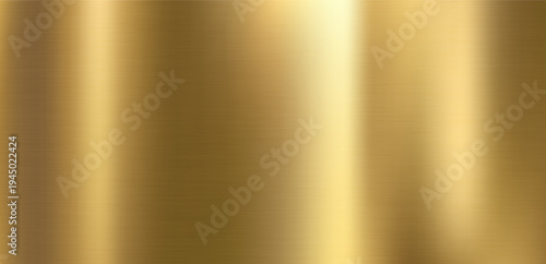 Luxurious Brushed Golden Metallic Texture with Horizontal Grain and Polished Gradient Reflections