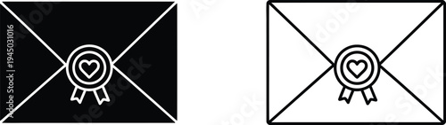 Award winning envelope icon Vector