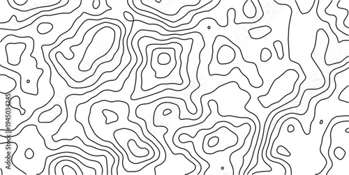 Vintage black vector wallpaper featuring a seamless abstract line pattern with repetitive floral swirls and a decorative wave texture for textile design