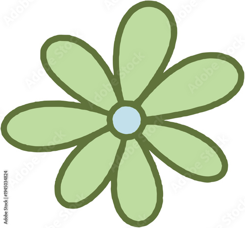 Simple Light Green Flower