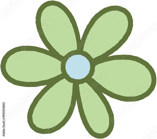 Simple Light Green Flower