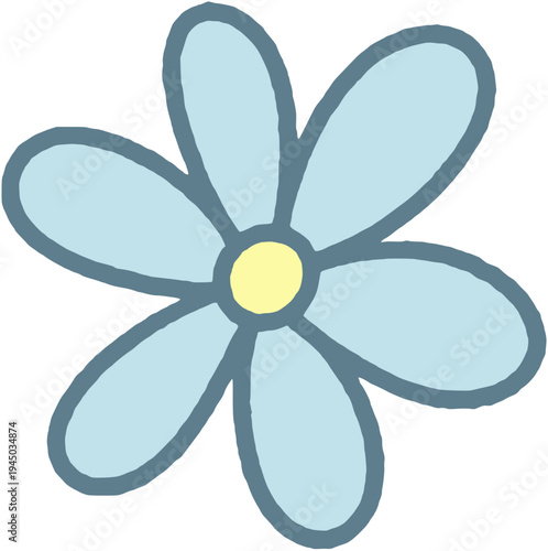 Simple Blue Flower