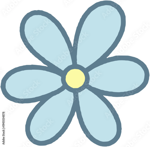 Simple Blue Flower