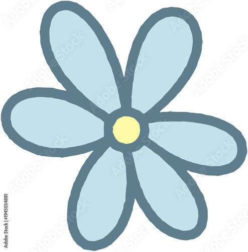 Simple Blue Flower