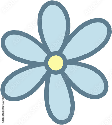 Simple Blue Flower