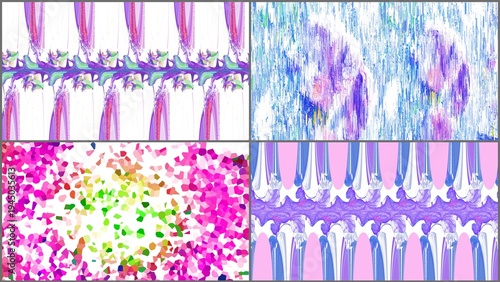 Tile patterns, fabric patterns, graphic design.
