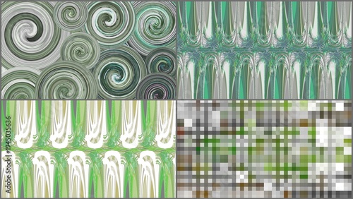 Tile patterns, fabric patterns, graphic design.