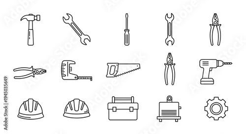Collection of various hand tools.