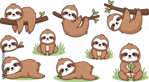 Detailed vector tree silhouette and line art collection featuring various deciduous leaf patterns and branch shapes for graphic branding isolated on white background