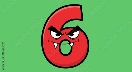 Angry Cartoon Number Six