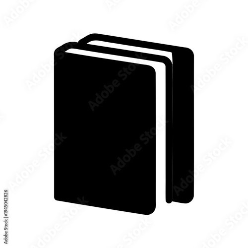 Two classic books standing upright, symbolizing knowledge, learning, and study Vector, illustration