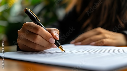 Person diligently writing notes on paper capturing thoughts and ideas with pen focus on writing pen to paper idea generation.