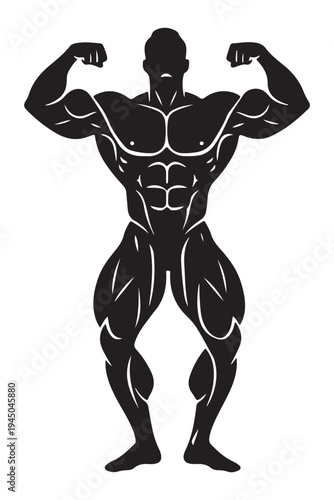 body builder symbol icon logo