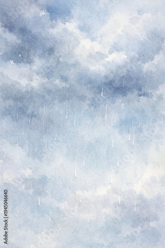 watercolor rainy sky cloud background