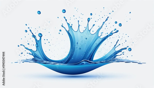 water splash isolated on white