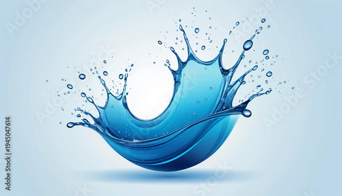 water splash isolated on white