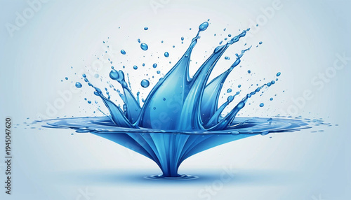 water splash isolated on white