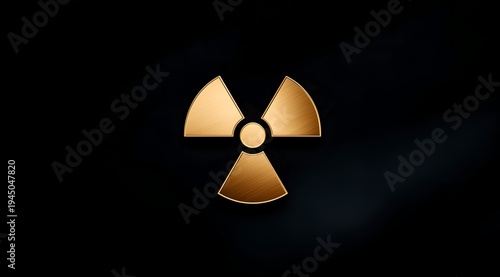 A striking depiction of a radiation symbol, emphasizing safety and awareness in nuclear science and technology.