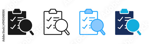 Skill Assessment icon set multiple style collection