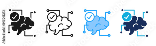 Critical Thinking icon set multiple style collection